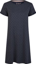 By louise essential dames nachthemd korte mouw aop blauw - maat m