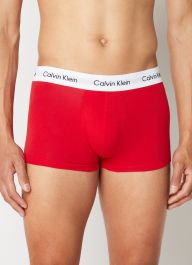 Rode Calvin klein 3-pack low rise trunk 2664 boxershorts