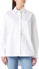Calvin klein - bloes klassiek met kraagje - maat s - vrouwen - yaf bright whit -