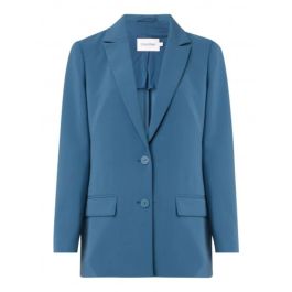 Calvin klein, dames, jassen, blauw, maat: l poliester,