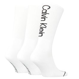 Calvin klein heren sokken athleisure 3-pack wit-one size (40-46)