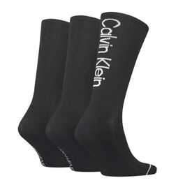 Calvin klein heren sokken athleisure 3-pack zwart-one size (40-46)