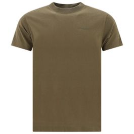 Camiseta is aangepast met de diag de off-white en armeegrun