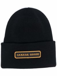 Canada goose muts met logopatch - zwart