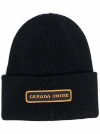 Canada goose muts met logopatch - zwart