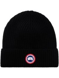 Canada goose ribgebreide muts - zwart