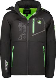 Canadian peak heren softshell jas met afneembare capuchon - m