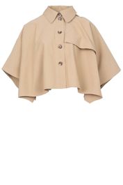 Canvas poncho amalya beige
