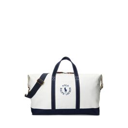 Canvas weekendtas met geborduurd logo