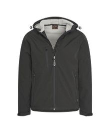 Cappuccino italia outdoorjas softshell hood jacket black zwart