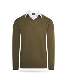 Cappuccino italia sweaters mock pullover groen groen - Groen