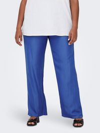 Carkalana regular fit broek met wijde pijpen
