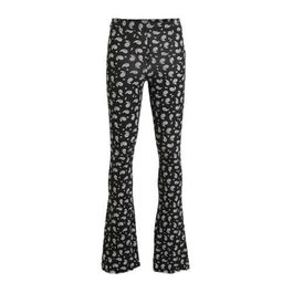 Cars flared broek ilva flair met paisleyprint zwart/wit