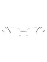 Cartier eyewear bril met rond randloos montuur - zilver