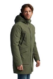 Cast iron winterjas groen effen rits normale fit