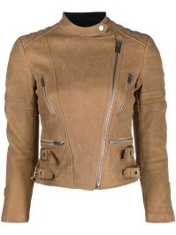 Celine pre-owned pre-owned gewatteerd bikerjack - beige