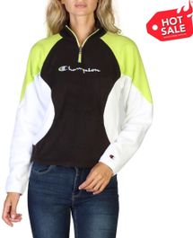 Champion - kleding - trui - 113347-kk001 - vrouw - black,greenfluo - xs