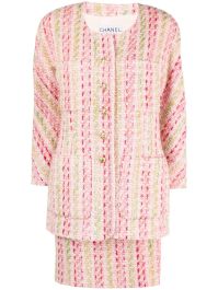 Chanel pre-owned 1980s tweed mantelpak - roze