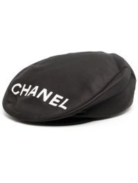 Chanel pre-owned 1990-2000s hoed met logoprint - zwart