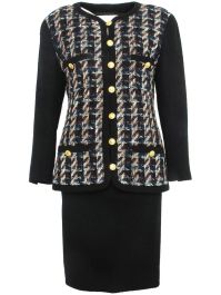 Chanel pre-owned 1990s kraagloos mantelpak - zwart
