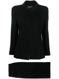 Chanel pre-owned 1990s mantelpakje met rits - zwart