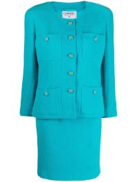 Chanel pre-owned 1990s rok pak - blauw