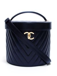 Chanel pre-owned 1991-1994 v-stitch toilettas - zwart