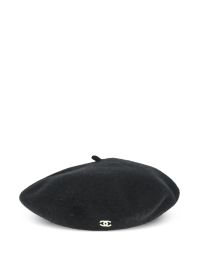 Chanel pre-owned 1998 wollen baret - zwart