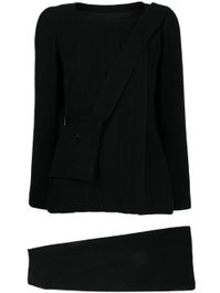 Chanel pre-owned 1999 kokerloos mantelpakje - zwart