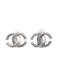 Chanel pre-owned 2001 oorbellen met cc logo - zilver