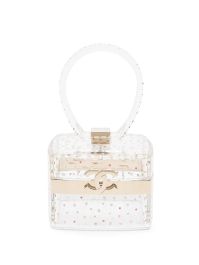 Chanel pre-owned 2004 kleine cc toilettas verfraaid met stras - wit