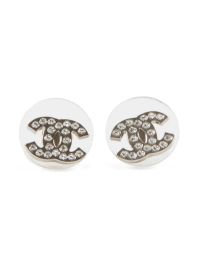 Chanel pre-owned 2010s oorbellen met cc-logo - zilver