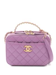 Chanel pre-owned 2021 matelasse toilettas - paars