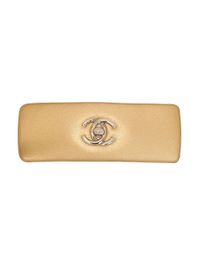 Chanel pre-owned baret met cc draaislot - goud