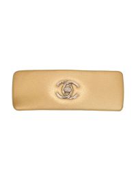 Chanel pre-owned baret met cc draaislot - goud