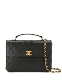 Chanel pre-owned gevoerde make-up tas - zwart