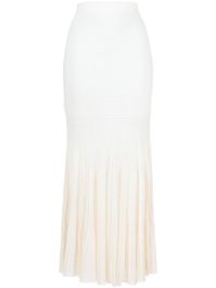 Chloé knitted flared maxi skirt - wit