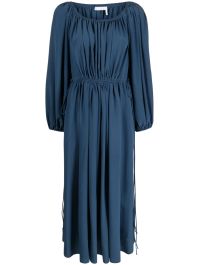 Chloé off-shoulder midi-jurk - blauw