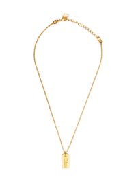 Christian dior pre-owned 1980-1990 halsketting met logopatch - goud