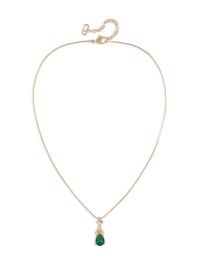 Christian dior pre-owned 1980s edwardian revival halsketting met peervormige steen - goud