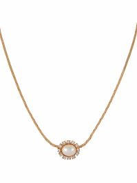 Christian dior pre-owned 1980s pre-owned halsketting met imitatieparel - goud