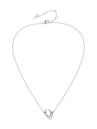Christian dior pre-owned 1990s halsketting met logohanger - zilver