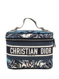 Christian dior pre-owned 2020 toilettas met jacquard - blauw