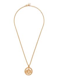 Christian dior pre-owned halsketting met logo - zilver