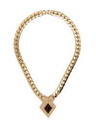 Christian dior pre-owned halsketting met schakels - goud