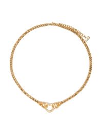 Christian dior pre-owned hartvormige halsketting - goud