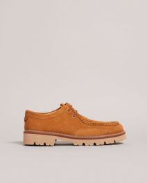 Chunky sole suede moccasin shoes