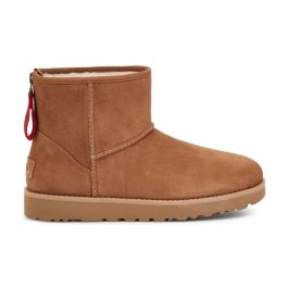 Classic mini logo zip booties ugg , bruin , dames