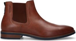 Cognac leren chelsea boots