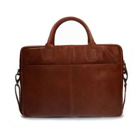 Cognac leren laptoptas 17 inch